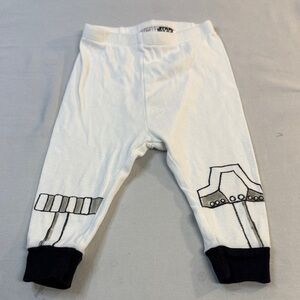 GAP X Star Wars - 6-12M - White Baby Pants with Black Accents